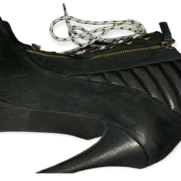 NEW‎ Boutique 9 Lace up stiletto heel platform ankle boots . Sz 9.5 Leather - Picture 5 of 12